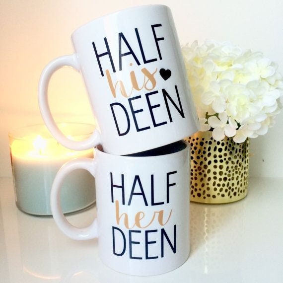 CouplesHalf His Deen Half Her Deen Mugs (Set of 2)