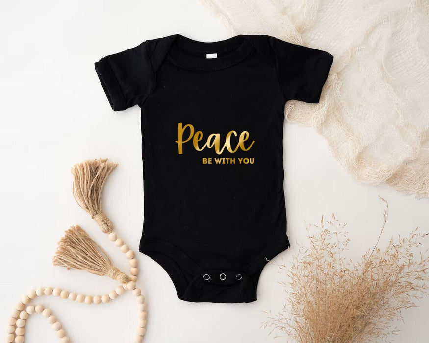 GOLD Peace Be With You Onesie