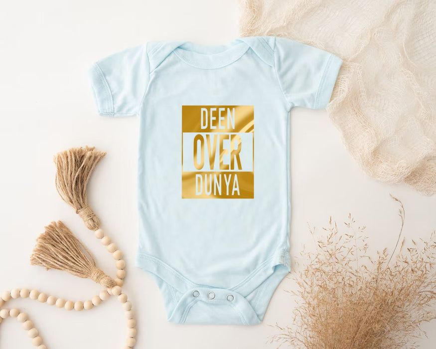 GOLD Deen Over Dunya Onesie