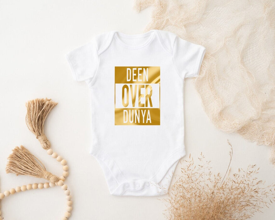 GOLD Deen Over Dunya Onesie