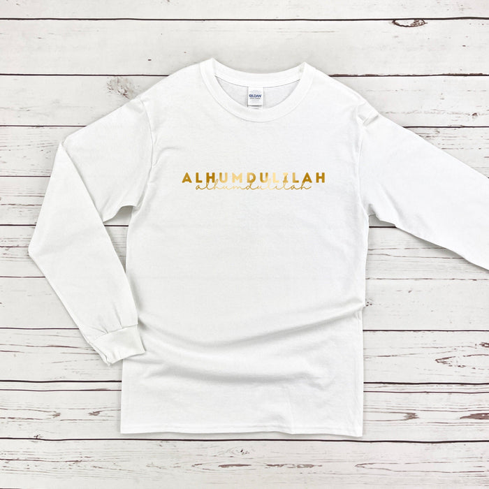 GOLD Alhumdulillah Long Sleeve Shirt