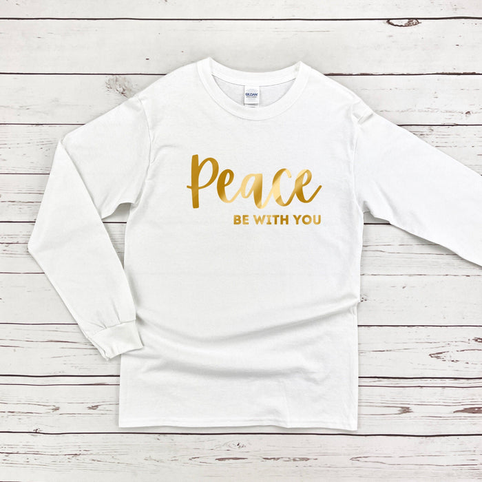 GOLD Peace Be With You Long Sleeve Shirt