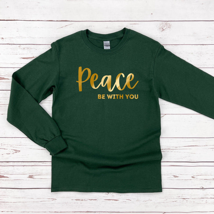 GOLD Peace Be With You Long Sleeve Shirt