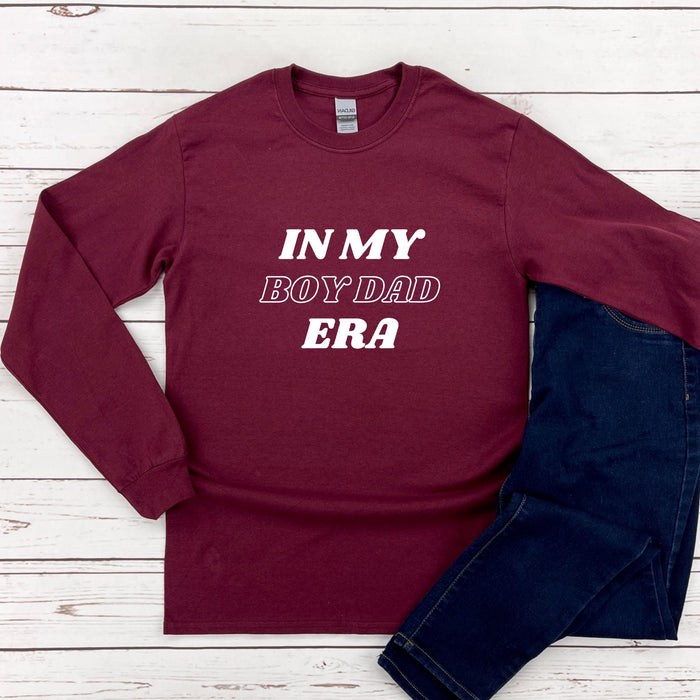 a maroon shirt that says in my boyfriend era