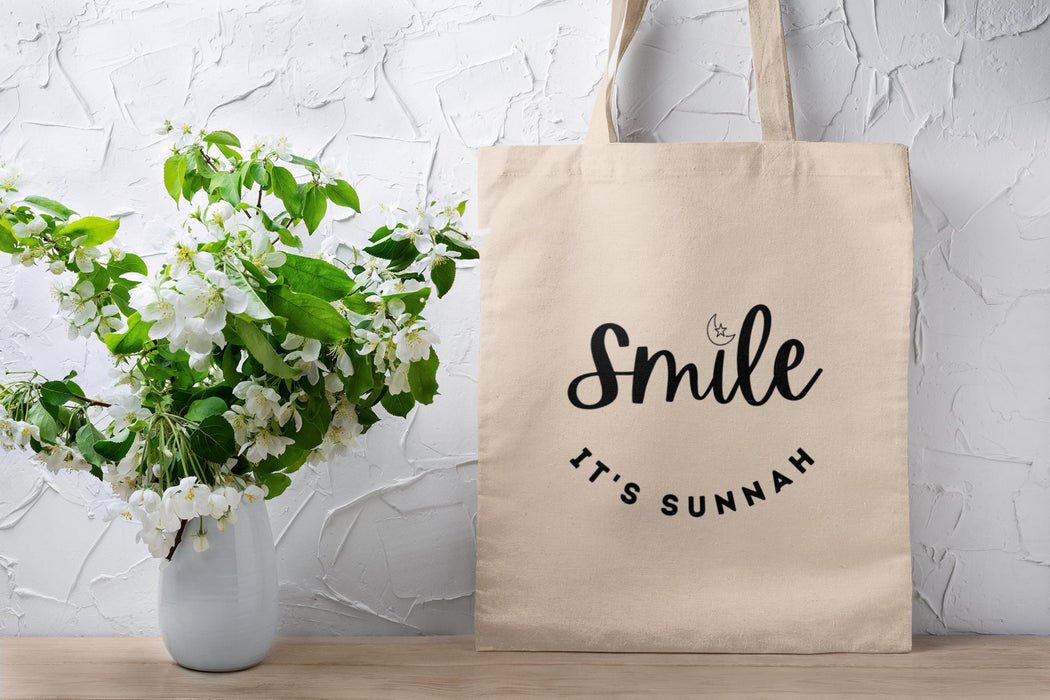 Smile It's Sunnah Tote Bag