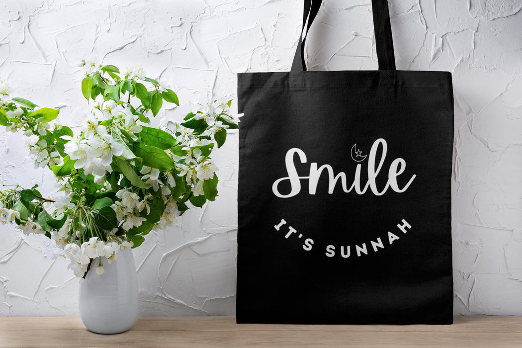 Smile It's Sunnah Tote Bag