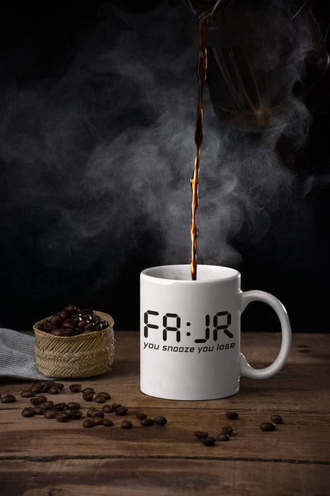 FAJR You Snooze You Lose Mug (Double-Sided Print)