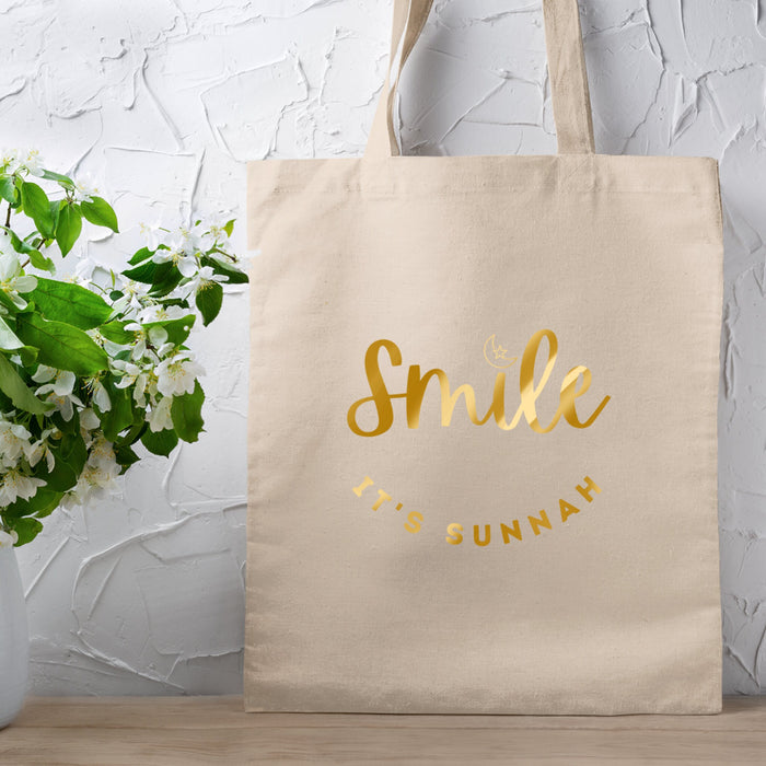 Smile It's Sunnah Tote Bag