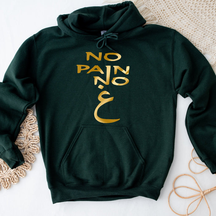 GOLD No Pain No غ ("Gain") Hoodie