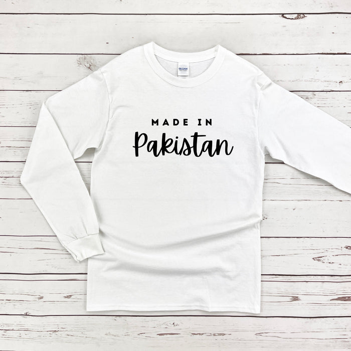 Personalized "Made in [INSERT COUNTRY]" Long Sleeve Shirt