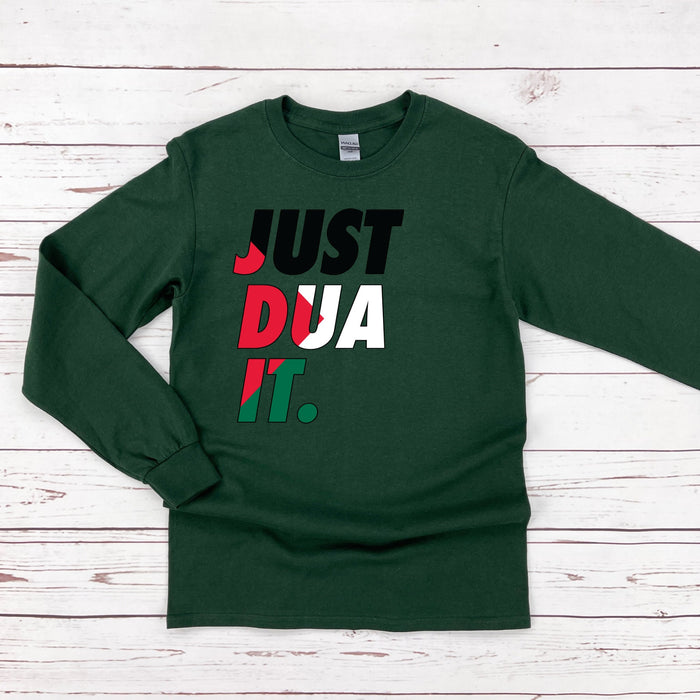 Just Dua It Palestine Flag Long Sleeve Shirt