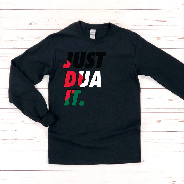 Just Dua It Palestine Flag Long Sleeve Shirt