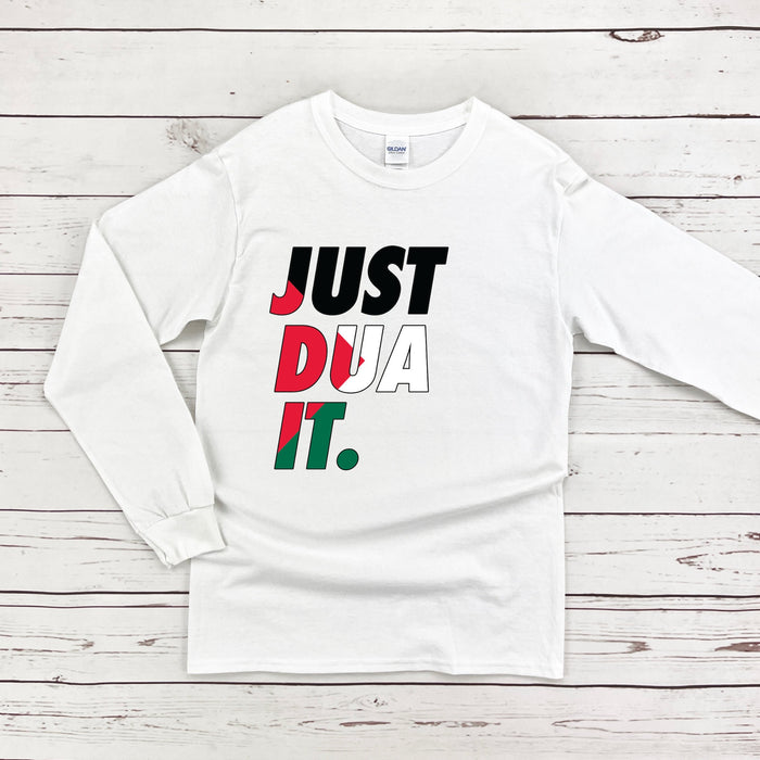 Just Dua It Palestine Flag Long Sleeve Shirt